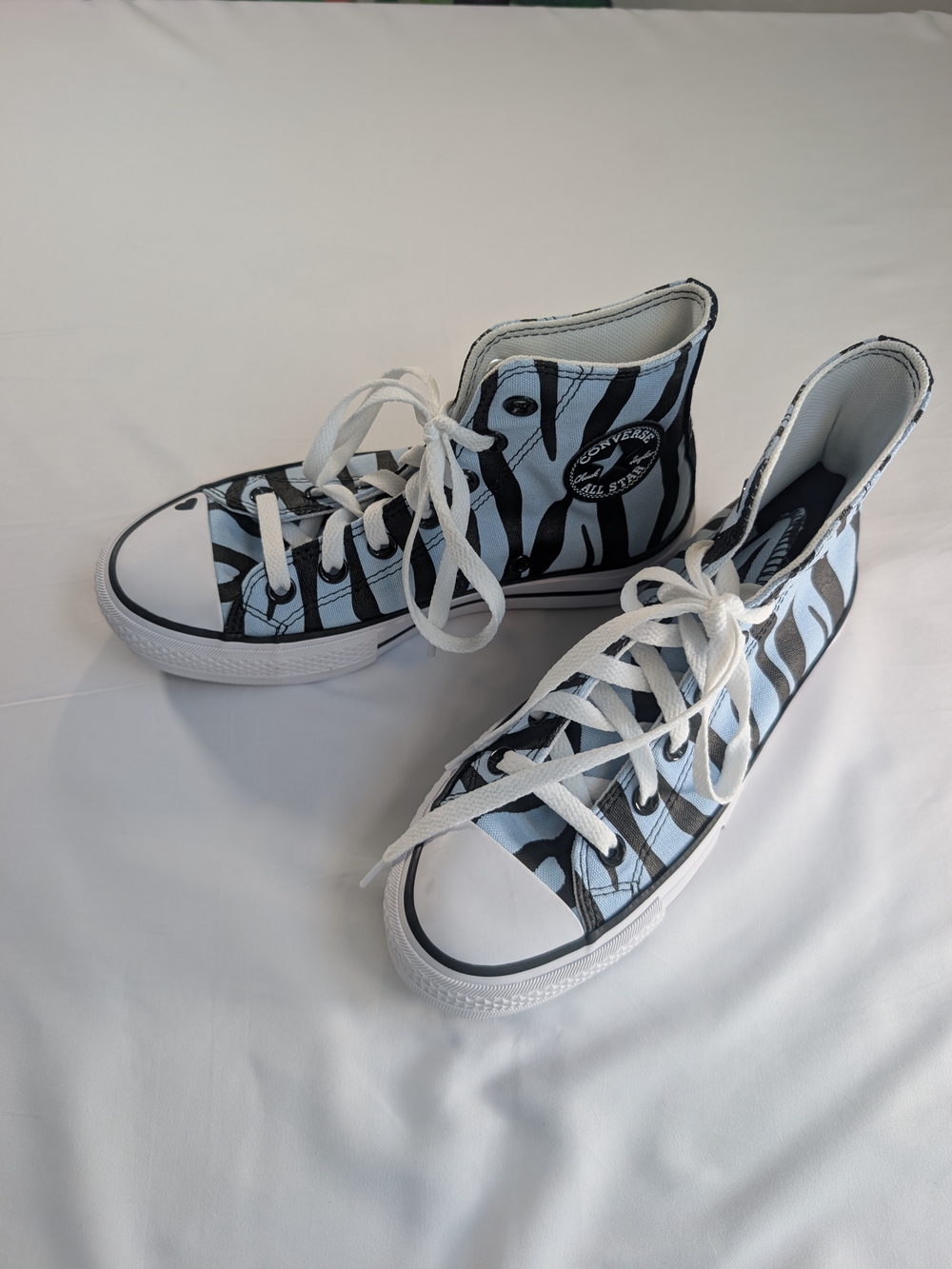 Converse Kids' Chuck Taylor All Star Zebra Print High-Top Sneakers - White/Black